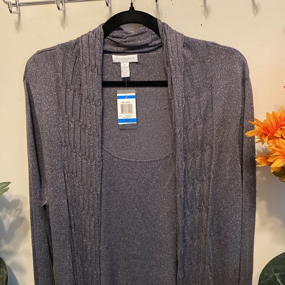 NWT Charter Club 1 One Piece that looks like Two. Pullover Top Sz XL. - Picture 2 of 8